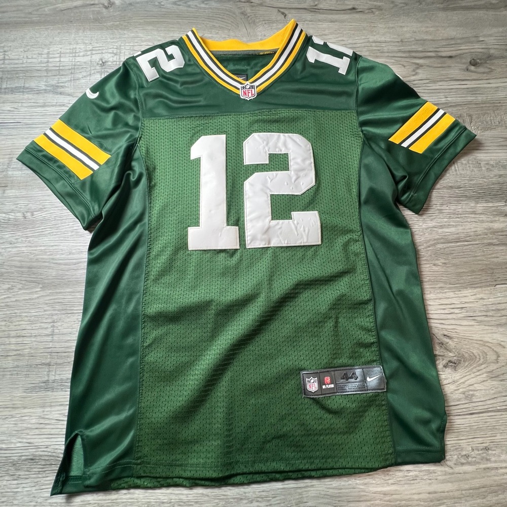Nike Green Bay Packers Jersey Mens Green Aaron Rodgers 12 Football NFL On Field